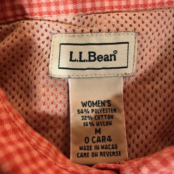 *L.L. BEAN* Pink Plaid Long Sleeve Button Shirt - Picture 6 of 7